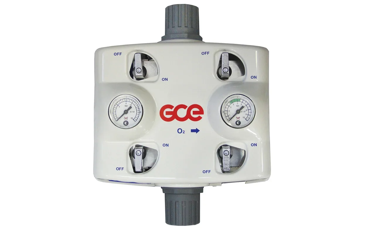 Стабилизатор давления MM40 O2, N2O, AIR, CO2, N2, 16/4,5 бар, (диапазон установки давления на выходе 0,5-10 бар), 40Nm3/h (без переключения, без PRV)