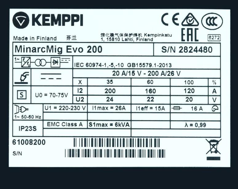 Аргонодуговой аппарат Kemppi MinarcTig EVO 200 MLP