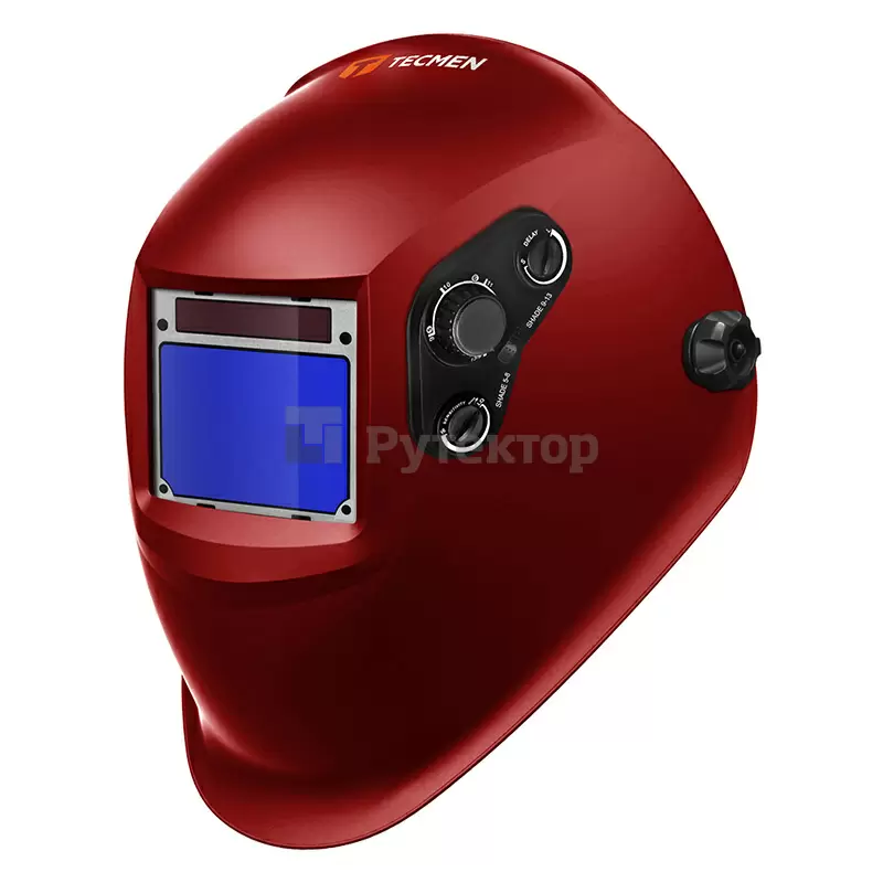 Сварочная маска с автоматическим светофильтром (АСФ) Хамелеон Tecmen ADF 730S TM15 красная